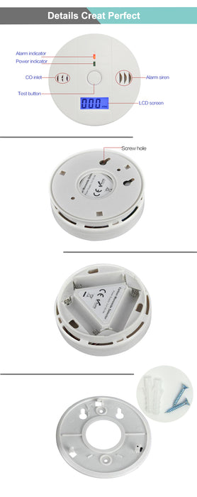 Carbon Monoxide Detector (AA Batteries not included)